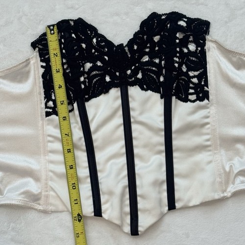 Christian Dior Silky Satin Ivory Strapless Vintage Corset Tuxedo Top Camisole 34 - Bild 9 von 13