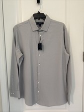 NWT Mizzen Main Leeward Mens XL Trim Fit Button Dress Shirt