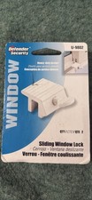 Window Defender Security U9802 White Sliding Window Lock Pk2