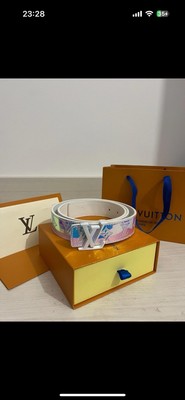lv gürtel reflektierend mehrfarbig Schnalle weiß | neu