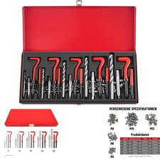 131pcs Gewinde Helicoil Reparatur Kit H&uuml;lsen metrische M5 M6 M8 M10 M12 Reparatu