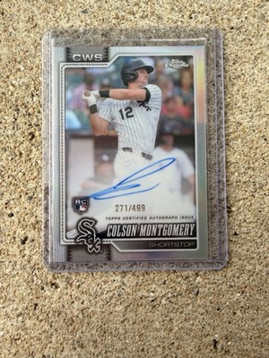 2026 Topps Chrome Colson Montgomery #RA-CM Auto Refractor /499 White Sox (RC)￼