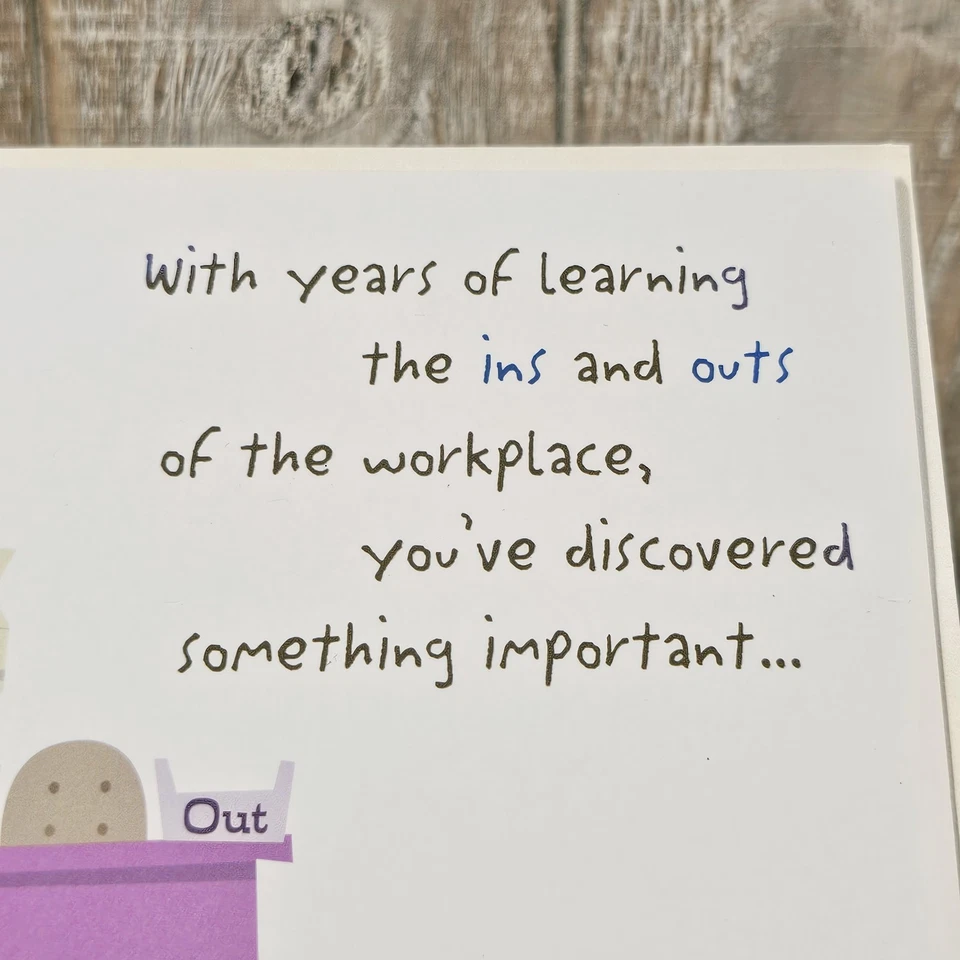 Leanin Tree Retirement Greeting Card Dog Cartoon Congratulations Blue Purple - Image 2 of 4