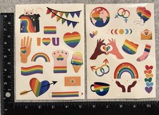Lot of 2 Sheets Assorted Pride LGBTQIA Rainbow Stickers