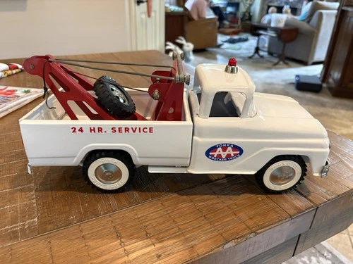 Vintage 1960's Tonka AA Wrecker Tow Truck 24 HR Service - long bed