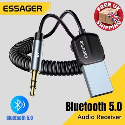 Bluetooth Aux Adapter Dongle Kabel USB auf 3,5mm Klinke Auto Audio Aux Bluetooth 3,5
