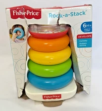 Fisher-Price Rock-a-Stack Classic Baby Toy Rings New Open Box