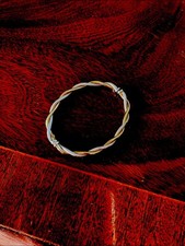 Ernest And Jones 9 Carrot Yellow Gold  & White Gold Twist Bracelet