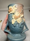 Roseville USA  Magnolia Flowers 1940's Pottery Vase  87-6