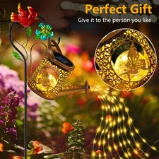 Solar Lantern Hanging Light String LED Bird Outdoor Lamp Waterproof Garden Decor