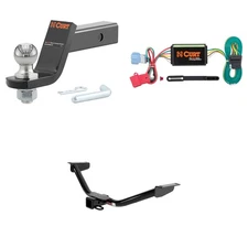 CURT Tow Package 2in Trailer Hitch, Wiring, #45056 Ball Mount Pin & Clip, 13154