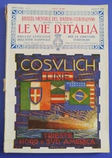 1926 Le Vie d'Italia - TCI magazine advertising Cosvlich line Trieste navigation