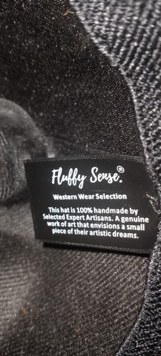 FLUFFY SENSE. Cowboy Hat for Women and Men Dark Brown handmade 100% canvas paper - Picture 2 of 8