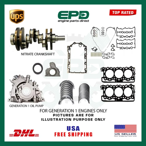 FOR LAND ROVER JAGUAR 306DT 3.0L NITRATE CRANKSHAFT & OIL PUMP WITH REBUILD KIT