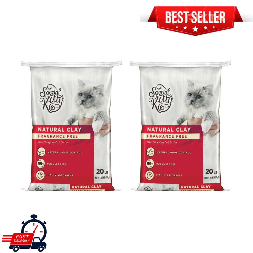 Special Kitty Unscented Non-Clumping Natural Clay Litter, 20 lbs