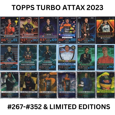 Topps Turbo Attax 2023 F1 Formula 1 Limited Edition 100 Club Gladiator Superstar