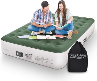 Zearna Inflatable Queen Air Mattress w/ Built-in Pump Tent Camping 80''x60''x13''