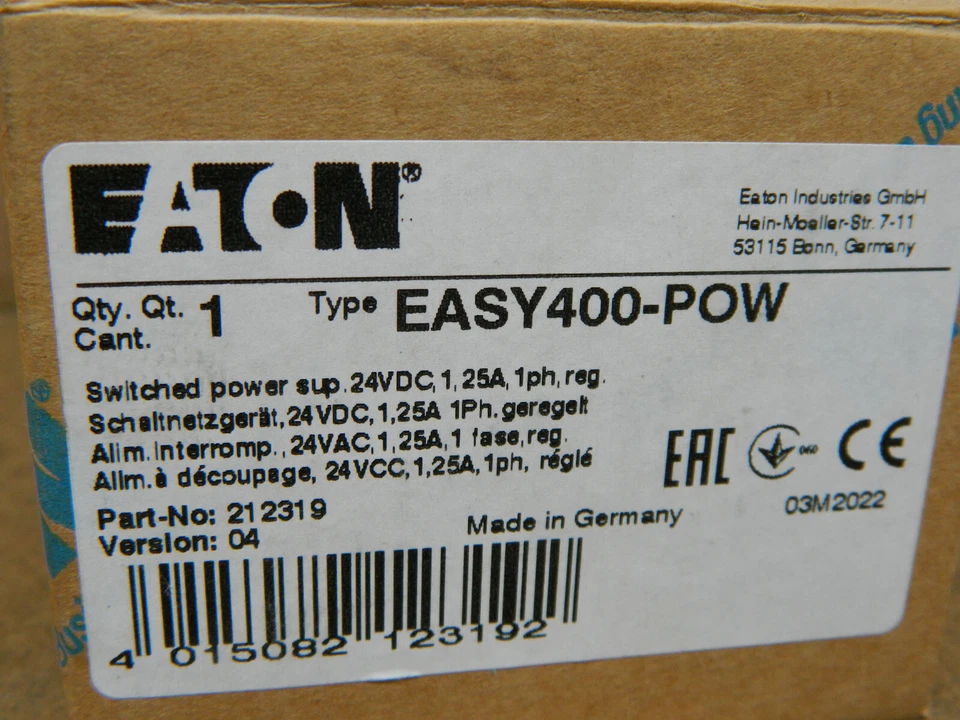 1x EATON EASY 400-POW MOELLER Stabilisiertes Netzteil 24 VDC 1.25A - Bild 2 von 4