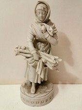  STATUINA PORCELLANA " INVERNO " BISCUIT MARCHIO N CORONATA INIZIO XX SECOLO