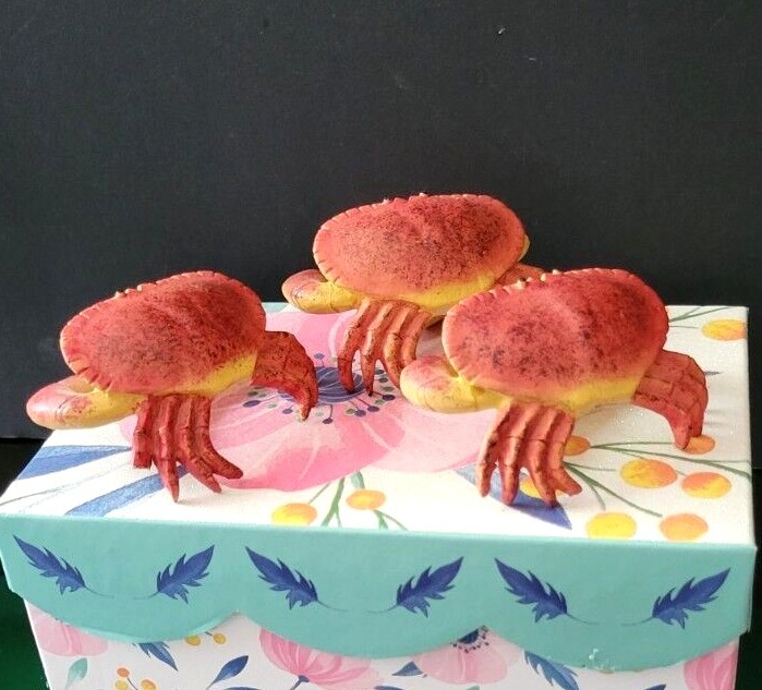 Land And Sea Nature Series CRAB Figurines Land & Sea Lot of 3