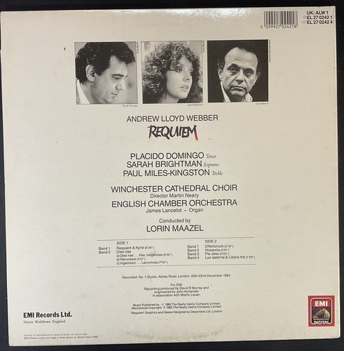 Andrew Lloyd Webber, Requiem, Gatefold, LP Vinyl Record Album, 1985 - Picture 2 of 4