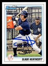 Slade Heathcott signed auto 2010 Bowman #BP95 card New York Yankees