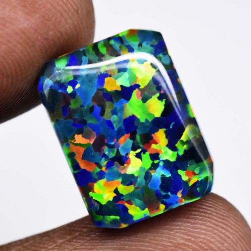 10.0ct 15x11mm Doublet Natural Play Of Color Fire Opal Loose Gemstone, Unheated - Picture 2 of 4