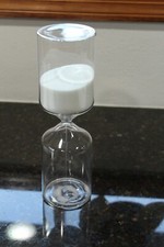 Hourglass Sand Timer Clock Clear Glass Large Sand Clock Shelf Table Deco 10"