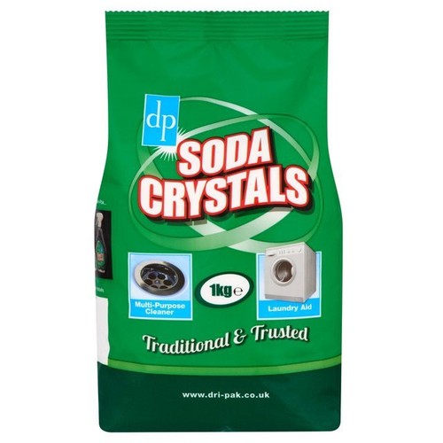 Soda Crystals For Household Cleaning Unblock Drains Dri Pak 1kg Bag