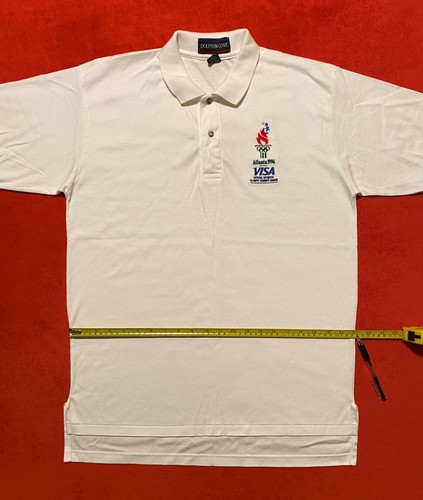 Vintage Dolphin Cove Sommer Olympische Spiele Atlanta 1996 Herren Poloshirt Größe L USA - Bild 14 von 16