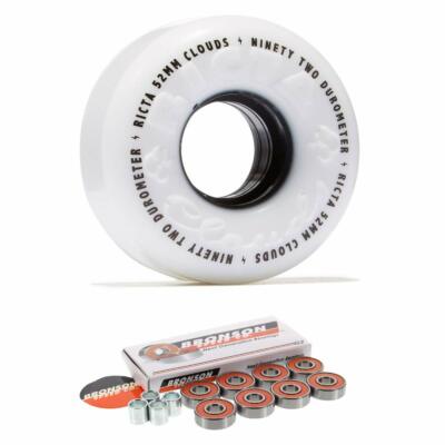 Ricta Skateboard Wheels 52mm CLOUDS 92A Soft Cruiser With Bronson G2 Bearings