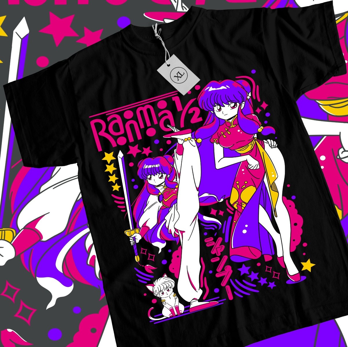 Shampoo Rumiko T-shirt Takahashi Ranma 1/2 Girl Kawaii Funny
