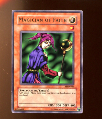 magician of faith yugioh card MRD-036 Yu-Gi-Oh! Target 1 Spell in your GY Yugioh Magician of Faith -