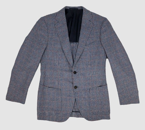 NEW CESARE ATTOLINI GRAY WOOL SILK LINEN SUIT US 44 - EU 54 CA96