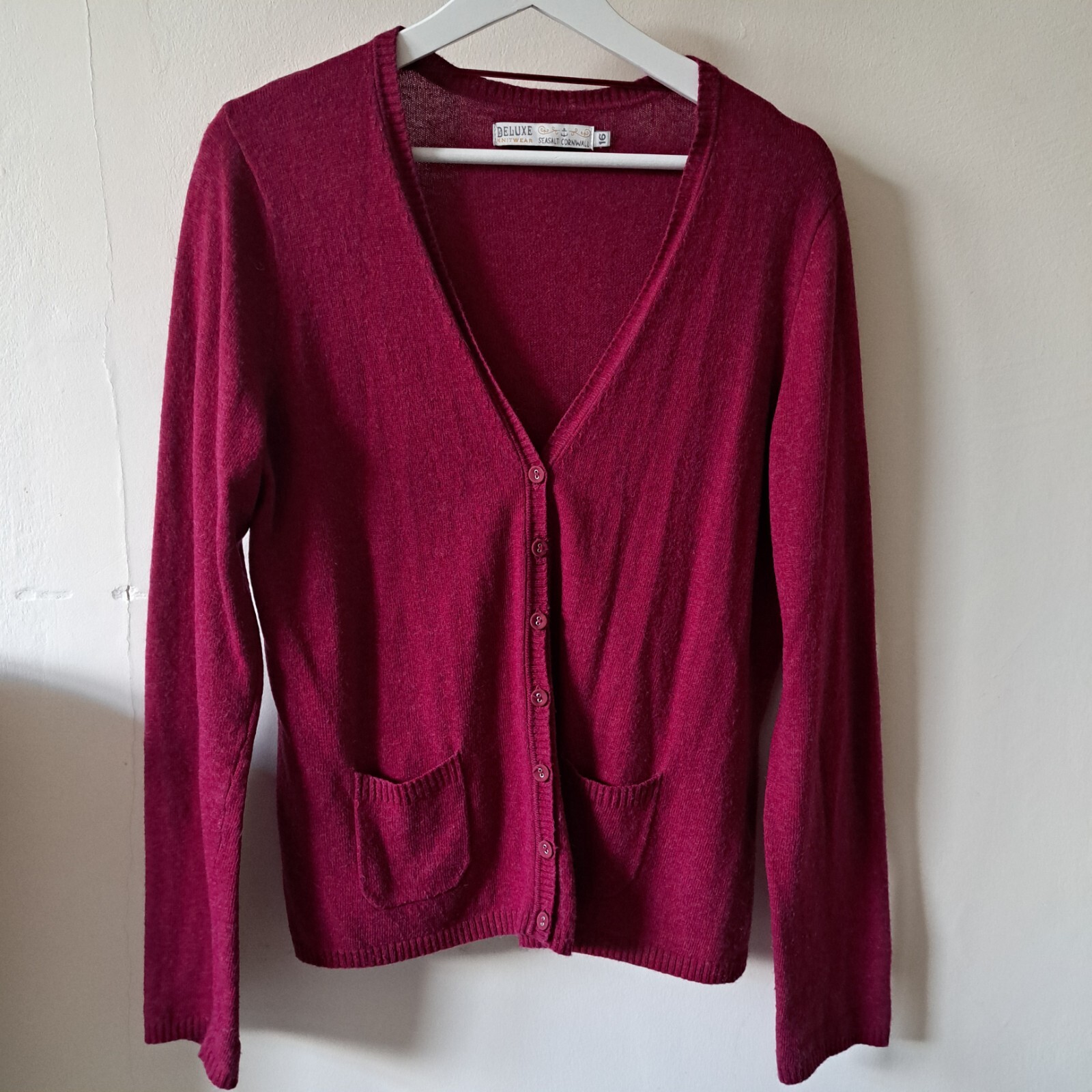 Seasalt Deluxe Womens Fine Knit Cardigan UK 16 Merino Alpaca Blend