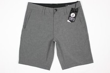 Volcom Men's Frickin Hybrid Shorts Cross Shred Static Stretch Charcoal 9.5"