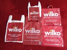 5 x WILKO Assorted Carrier Bags.