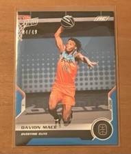 2021 TOPPS NOW OVERTIME ELITE #D25 DAVION MACE (RC) NUMBERED 4/49 BLUE PARALLEL