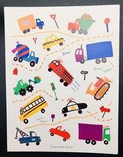 Vintage Hallmark Modes Of Transportation Sticker Sheet