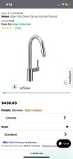 Moen 7565 Align One-Handle Modern Kitchen Pulldown Faucet - Chrome Open Box