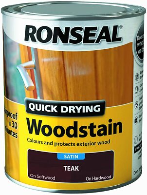 Ronseal schnelltrocknende Holzlasur seidenmatt Teakholzlasur Lack 750ml