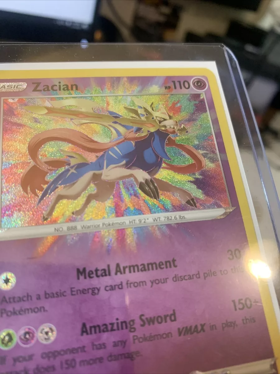 Pokemon TCG SS Vivid Voltage 082/185 Zacian Amazing Rare Holographic Card