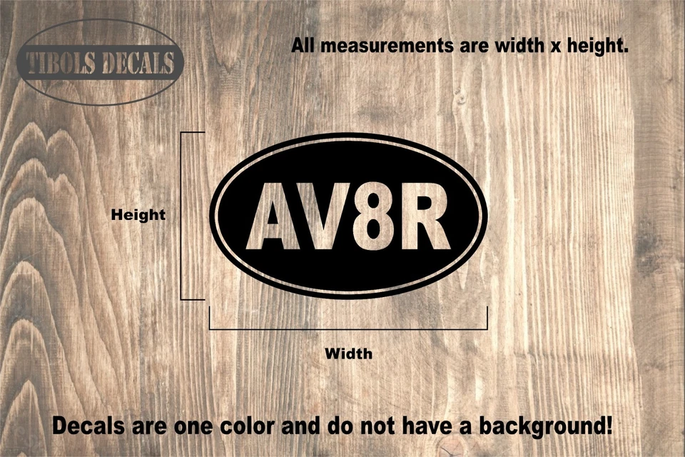 Two Oval AV8R Decals (1 set) Aviator Pilot Stickers Airplane Flying Airline av8r - Image 2 of 4