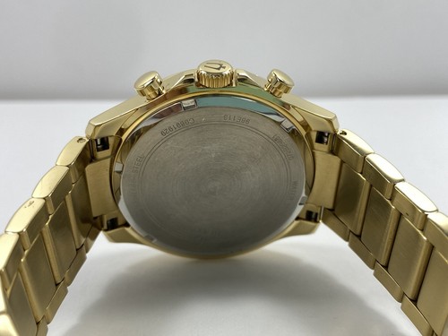 Bulova Classic Diamonds Chronograph Quartz Gold Tone Steel Men's Watch 98E113 - Picture 16 of 16
