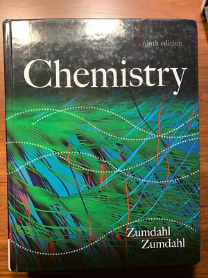 Chemistry Zumdahl 9th edition Hardcover In almost perfect condition