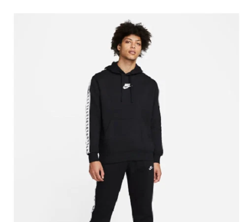 NIKE Mens Black & White Sportswear Essentials Long Sleeve Hoodie 2XL BNWT C1187