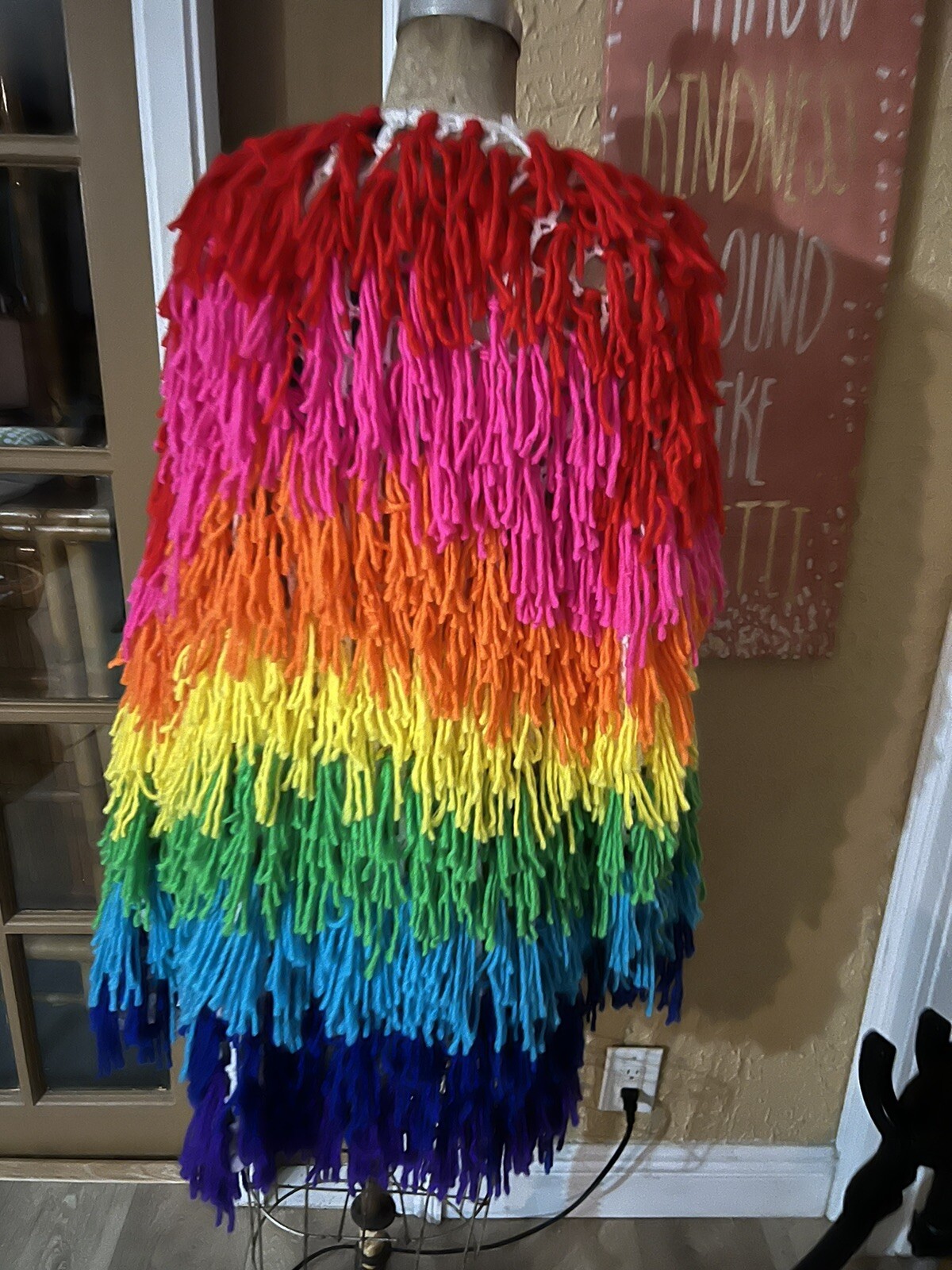 Rainbow Multi Shaggy Knit 