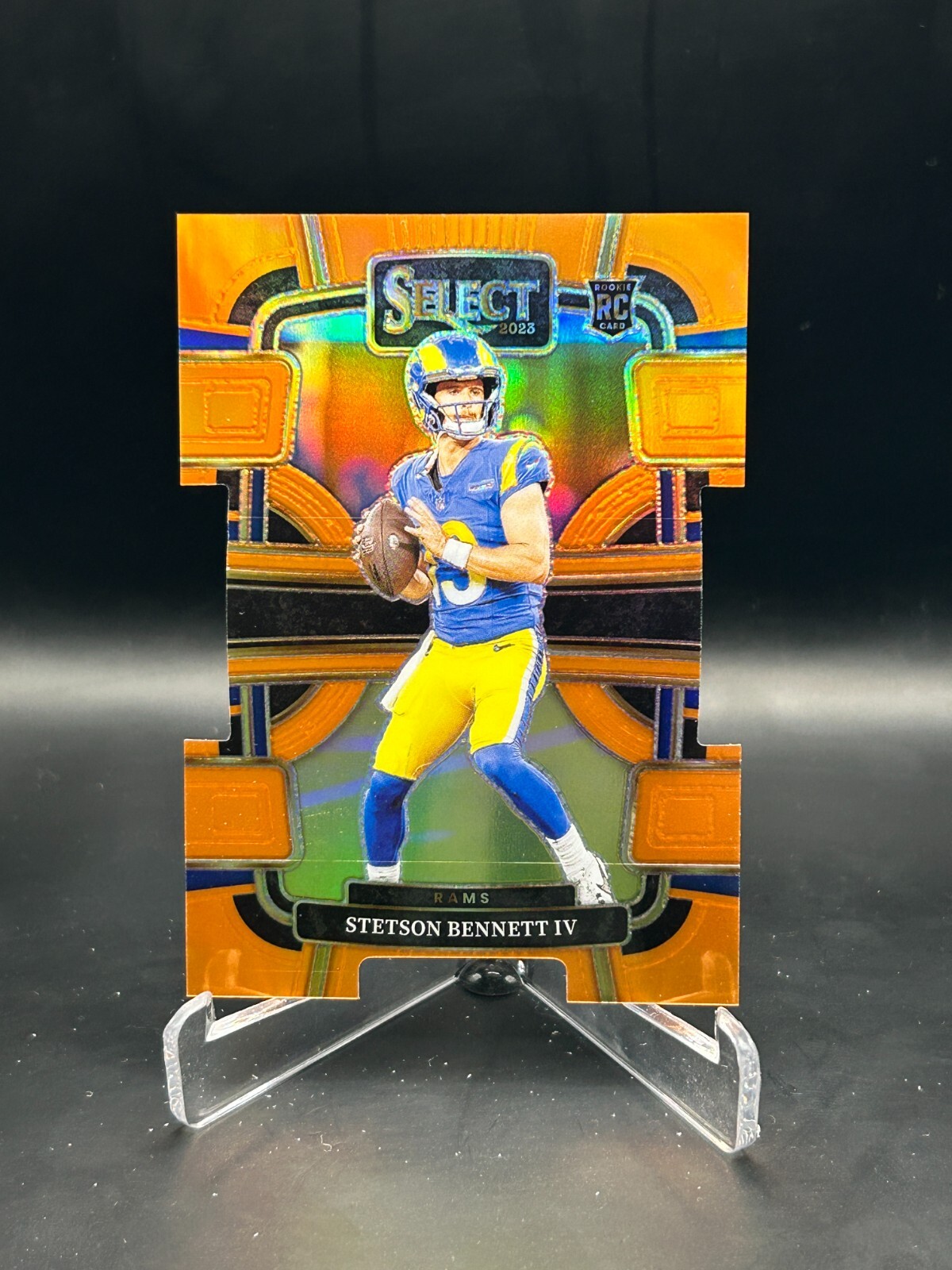 2023 Select Stetson Bennett IV #55 Orange Prizms Die Cuts #/499 Los Angeles Rams