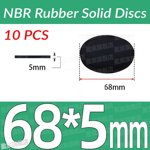 NBR Gummi Scheiben Schwarz Solide Runde Platte Dämpfende Dichtung Stärke 1 -10mm - Bild 174 von 266