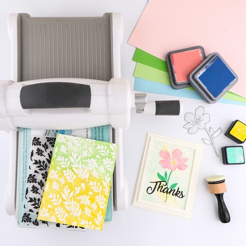 Carpeta en relieve de fondo con hojas de flores 2D para hacer tarjetas de álbum de recortes - Imagen 8 de 14